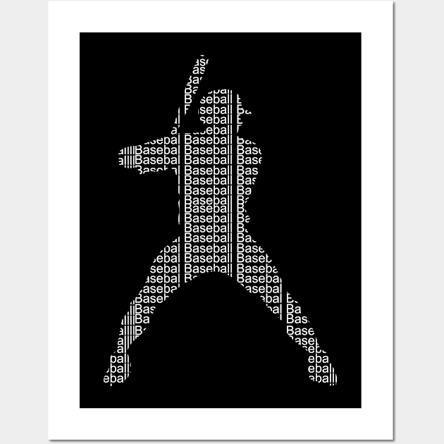 Baseball Baseballplayer Text Funnytee Wall Art by POS